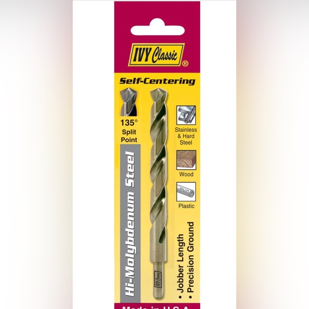 IVY Classic 10532 1/2-Inch Hi-Molybdenum Steel Drill Bit, 135-Degree Split Point